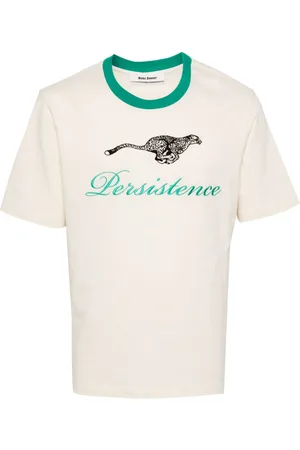 WALES BONNER Logo-embroidered organic cotton T-shirt