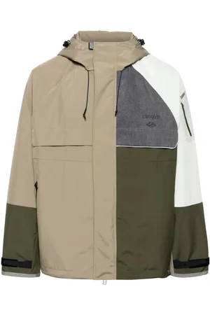 CROQUIS Colour-block hooded windbreaker