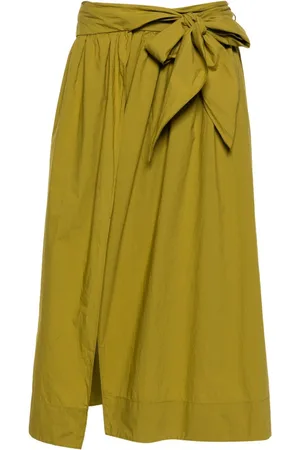 FORTE FORTE Ruched-detail cotton full skirt