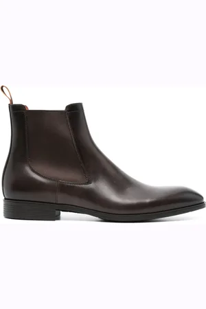 santoni Leather Chelsea boots