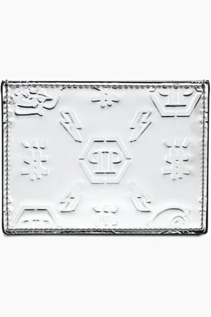 Philipp Plein Monogram-debossed leather cardholder