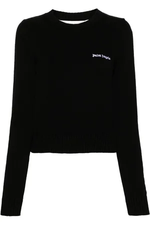 Palm Angels Logo-embroidered cropped jumper