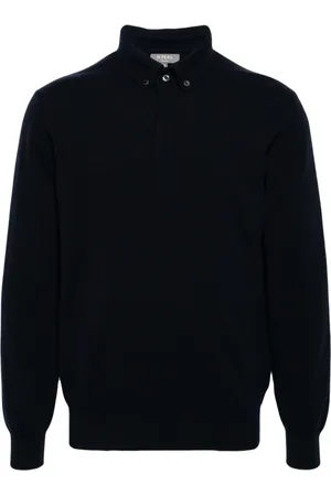 N.PEAL Long-sleeve knitted polo shirt