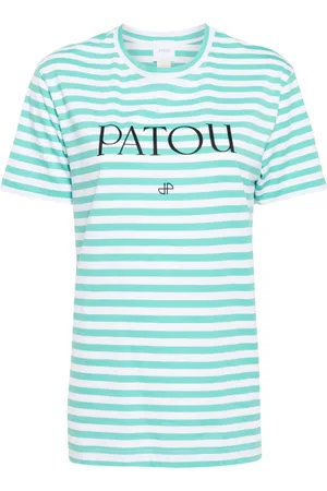 Patou Striped logo-print T-shirt