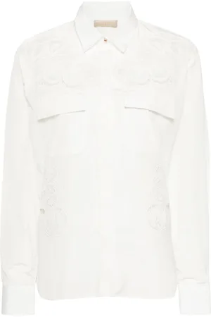 Elie saab Embroidered cut-out shirt