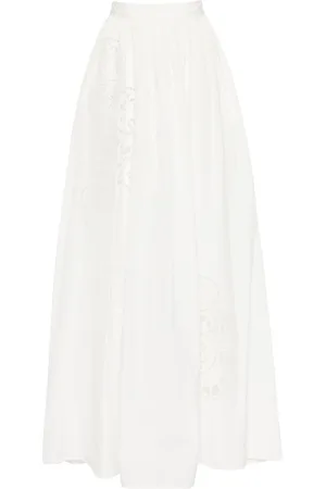Elie saab Embroidered taffeta maxi skirt