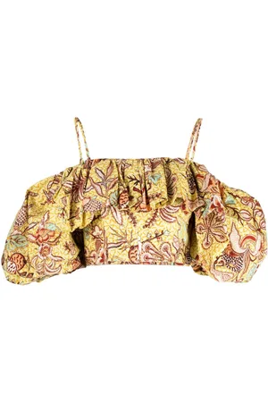 ULLA JOHNSON Carla Calla Lily-print top