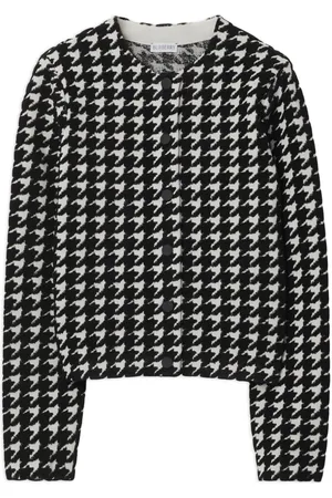 Burberry Houndstooth-pattern crew-neck jumper