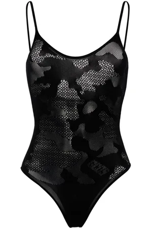 GCDS Pointelle-knit seamless bodysuit