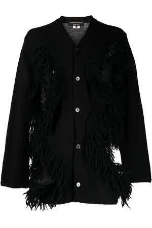 Comme des Garçons Fringed cut-out wool cardigan