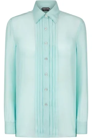 Tom Ford Plissé-detail silk shirt