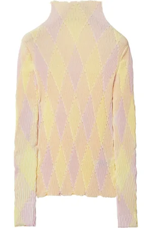 Burberry High-neck argyle intarsia-knit jumper