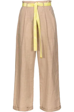 Pinko High-waisted belted wide-leg trousers