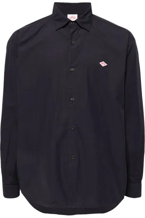 DANTON Logo-appliqué cotton shirt