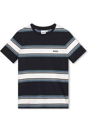HUGO BOSS Stripe-print cotton T-shirt