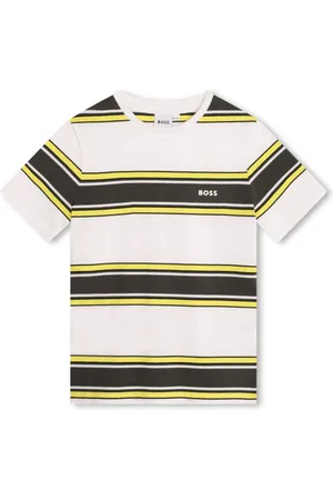 HUGO BOSS Stripe-print logo-print T-shirt