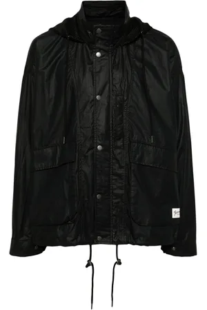 FIVE CM Drawstring-hood coated-finish jacket
