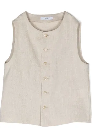 Paolo Pecora Button-up linen-blend gilet