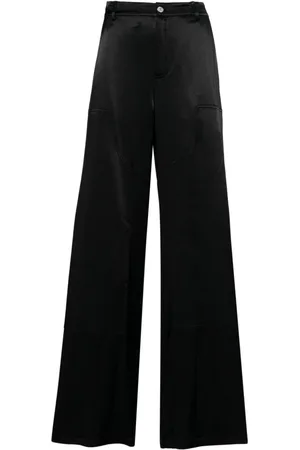 Moschino Satin-finish wide-leg trousers