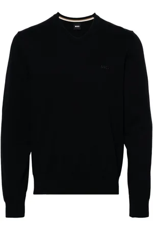 HUGO BOSS V-neck cotton jumper