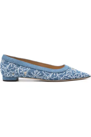Arteana Floral-embroidered ballerina shoes