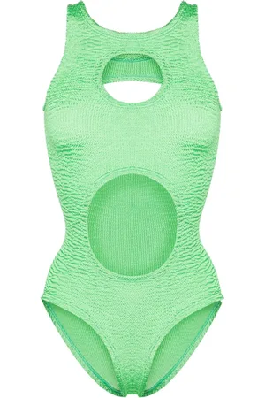 Para Mi Tara cut-out crinkled swimsuit