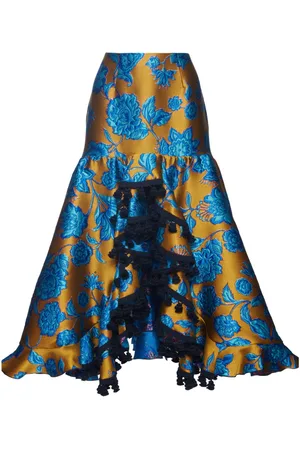 La DoubleJ Feria asymmetric jacquard skirt