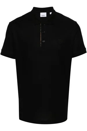 Burberry Logo-embroidered piqué polo shirt
