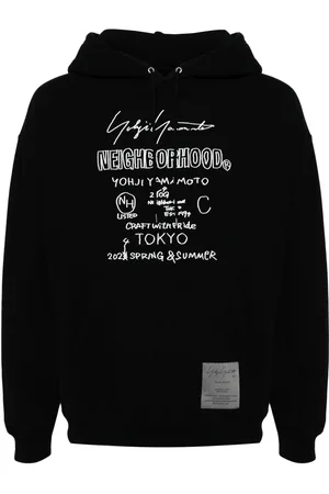 YOHJI YAMAMOTO Logo-print cotton hoodie