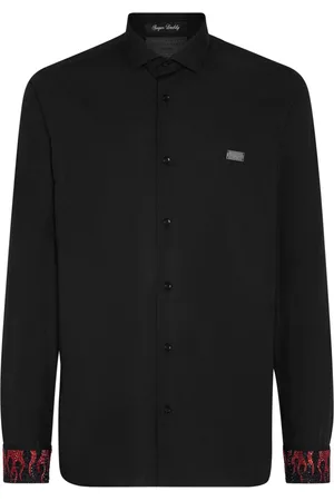 Philipp Plein Sugar Daddy flame-trim shirt
