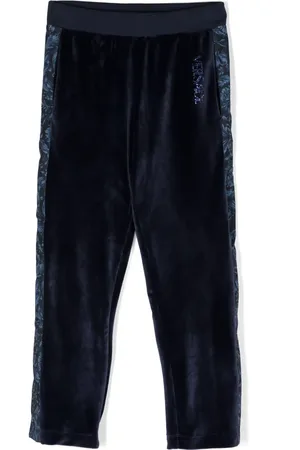 VERSACE Barocco-print velvet trousers