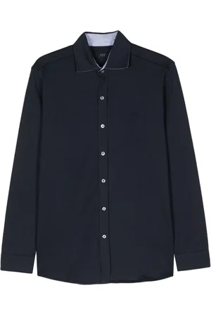 FAY Logo-embroidered jersey shirt