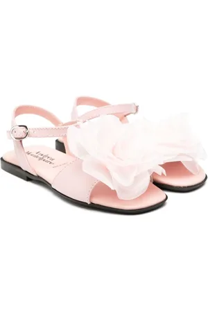 ANDREA MONTELPARE Floral-appliqué leather sandals