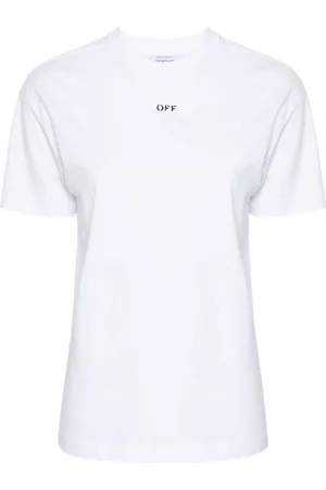 OFF-WHITE Diag-stripe cotton T-shirt