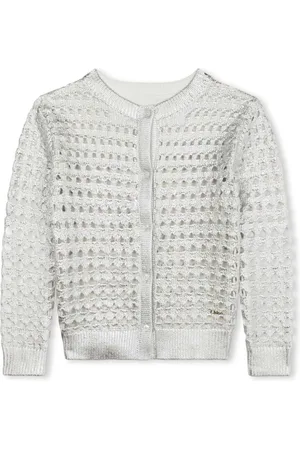Chloé Lamé open-knit cardigan