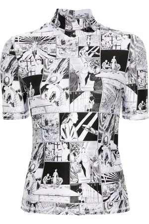 COPERNI Funnel-neck cartoon-print T-shirt
