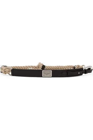 Dolce & Gabbana Logo-plaque leather belt