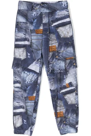 Chiara Ferragni Denim-print cargo trousers