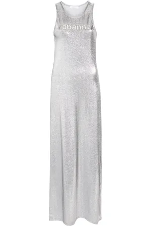 Paco rabanne Metallic-finish sleeveless dress
