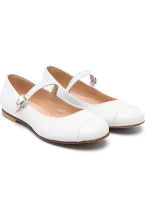 ANDREA MONTELPARE Patent-toecap leather ballerina shoes