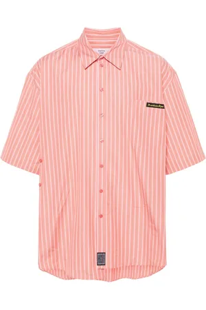 MARTINE ROSE Striped bowling shirt