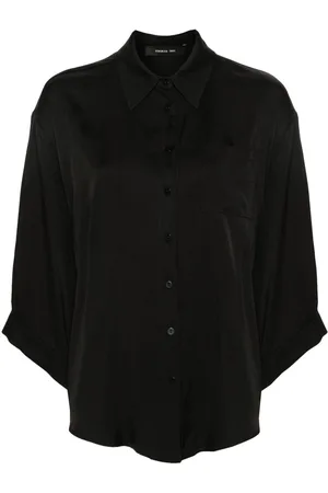 FEDERICA TOSI Box-pleat-detail twill shirt