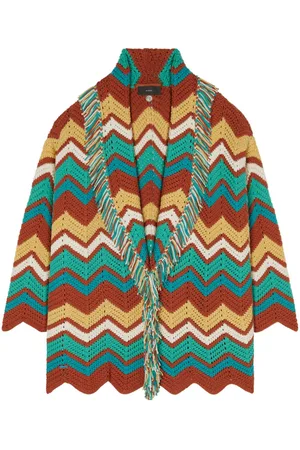 Alanui Kaleidoscopic chevron knit cardigan
