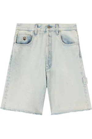 AMBUSH Raw-edge denim shorts