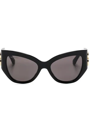 Balenciaga Logo-plaque cat-eye sunglasses
