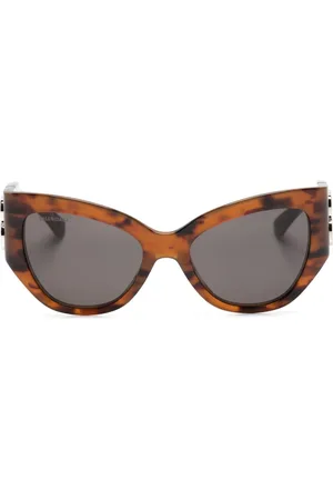 Balenciaga Logo-plaque cat-eye sunglasses