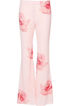 Kenzo Rose-print flared trousers