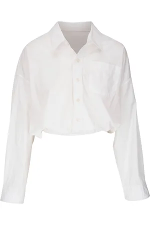 R13 Cropped cotton shirt