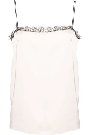 Serafini Floral-lace tank top