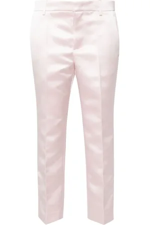 Serafini Cropped satin trousers